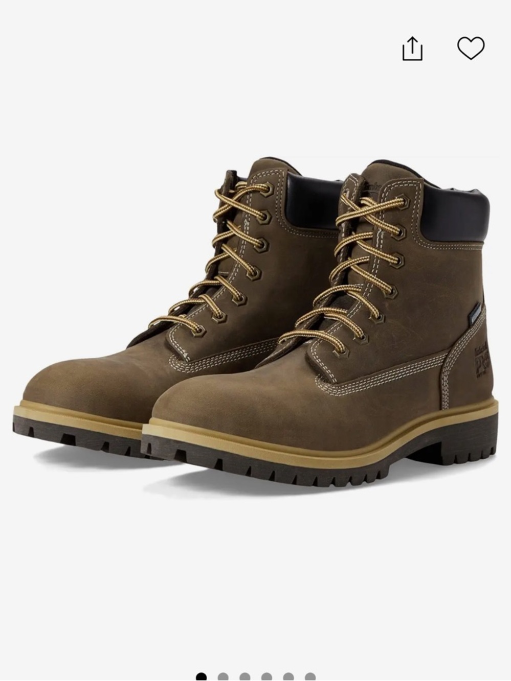 TIMBERLAND PRO Direct Attach 6" Soft Toe Insulated Waterproof Womens Size 8